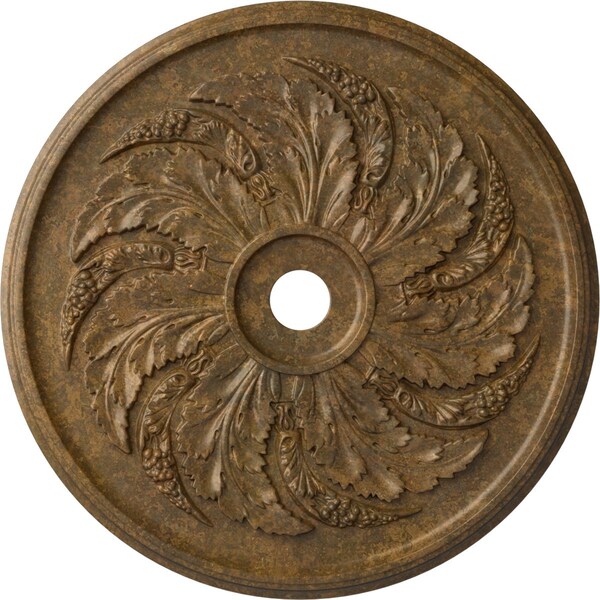 Ekena Millwork Sellek Ceiling Medallion (Fits Canopies up to 9"), Hand-Painted Rubbed Bronze, 42 1/8"OD x 1 7/8"P CM42SKRZS - main